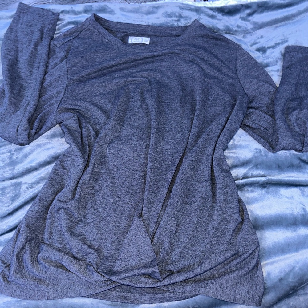 grey long sleeve